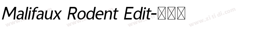 Malifaux Rodent Edit字体转换